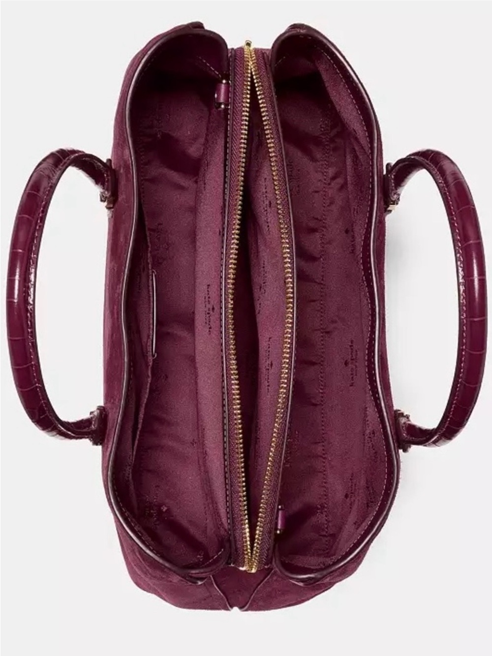 Kate Spade New York Thompson Street Suede And Croc Embossed Satchel Bag KP185 - Picture 4 of 17
